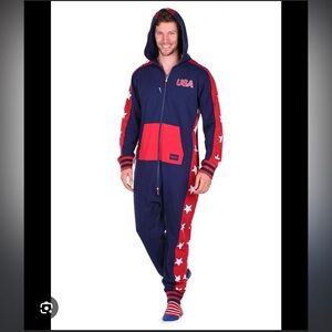ACCEPTING ALL OFFERS! Tipsy Elves Men's USA Stars Jumpsuit pajamas large L